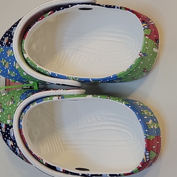 CROCS x Vineyard Vines HOLIDAY CHRISTMAS PATCHWORK CLOGS Size J4 - Picture 11 of 16